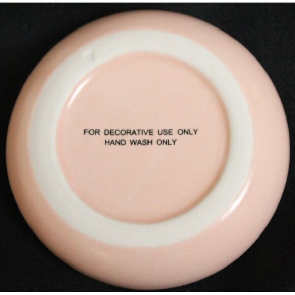 Small Mini Trinket Dishes Wedding Rings I DO Happily Ever After Pink White - Picture 3 of 9